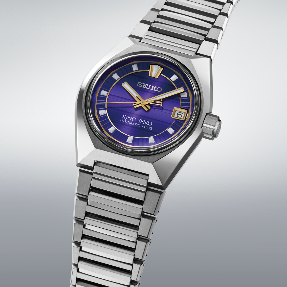 King Seiko VANAC 41 MM Stainless Steel Automatic Watch SLA083J1