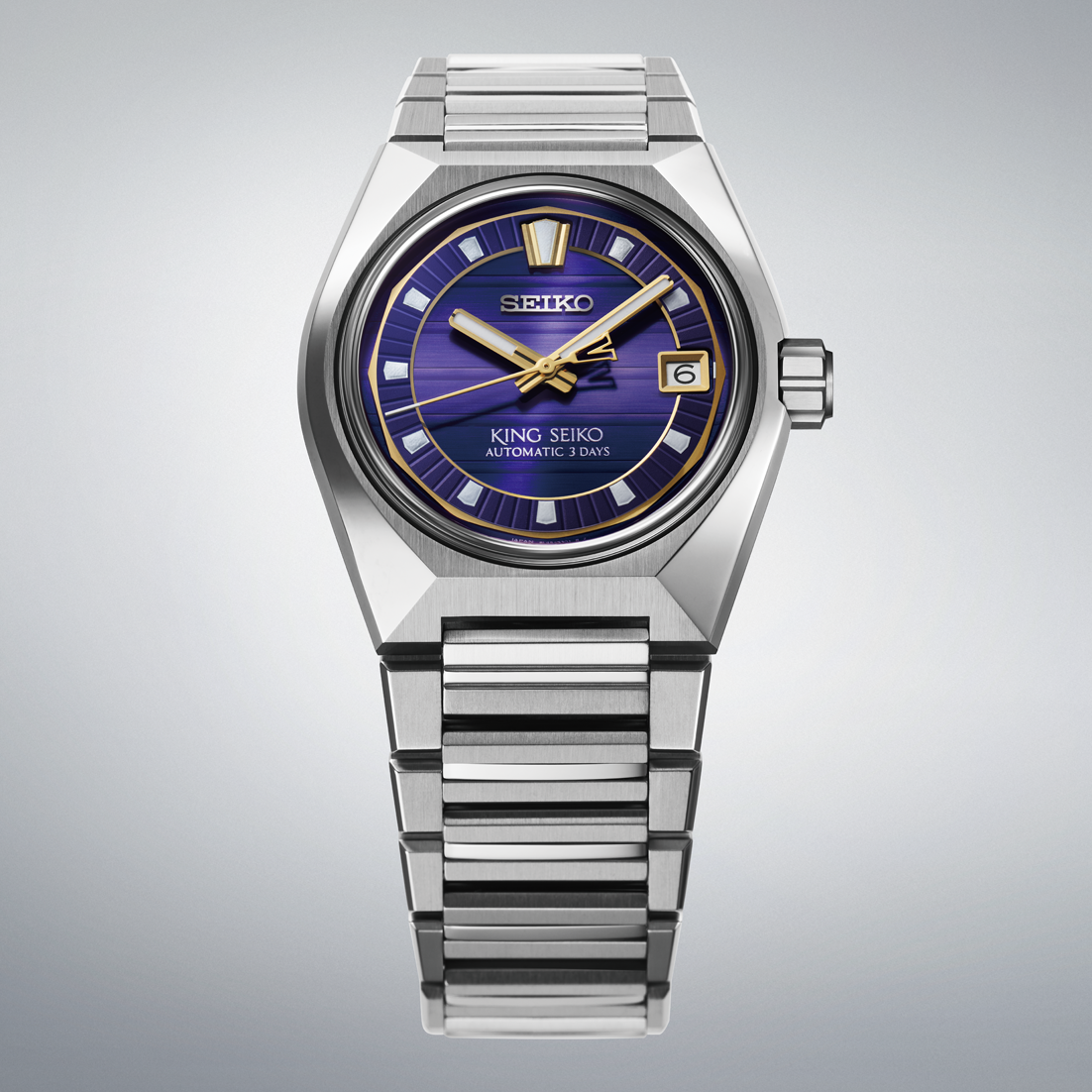 King Seiko VANAC 41 MM Stainless Steel Automatic Watch SLA083J1
