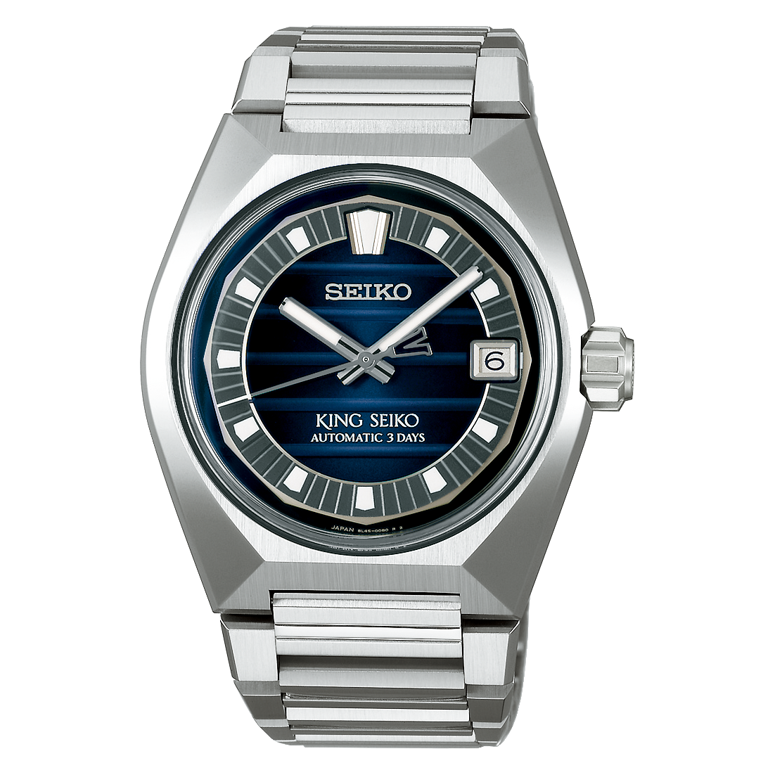 King Seiko VANAC 41 MM Stainless Steel Automatic Blue Dial Watch SLA085J1