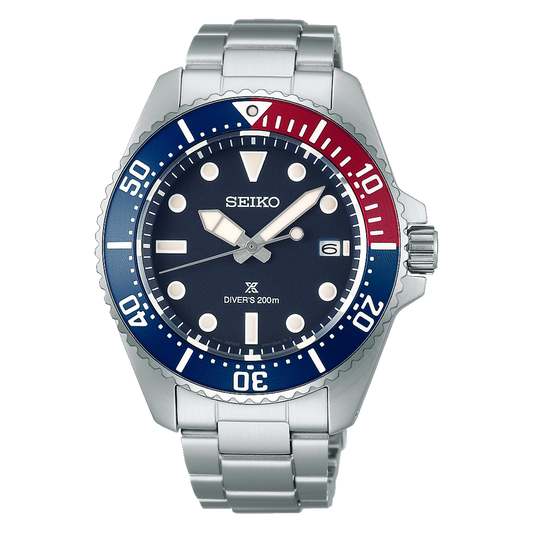 Seiko Prospex Sea 41 MM SS Solar Diver Blue Dial Diver's Watch SNE595P1