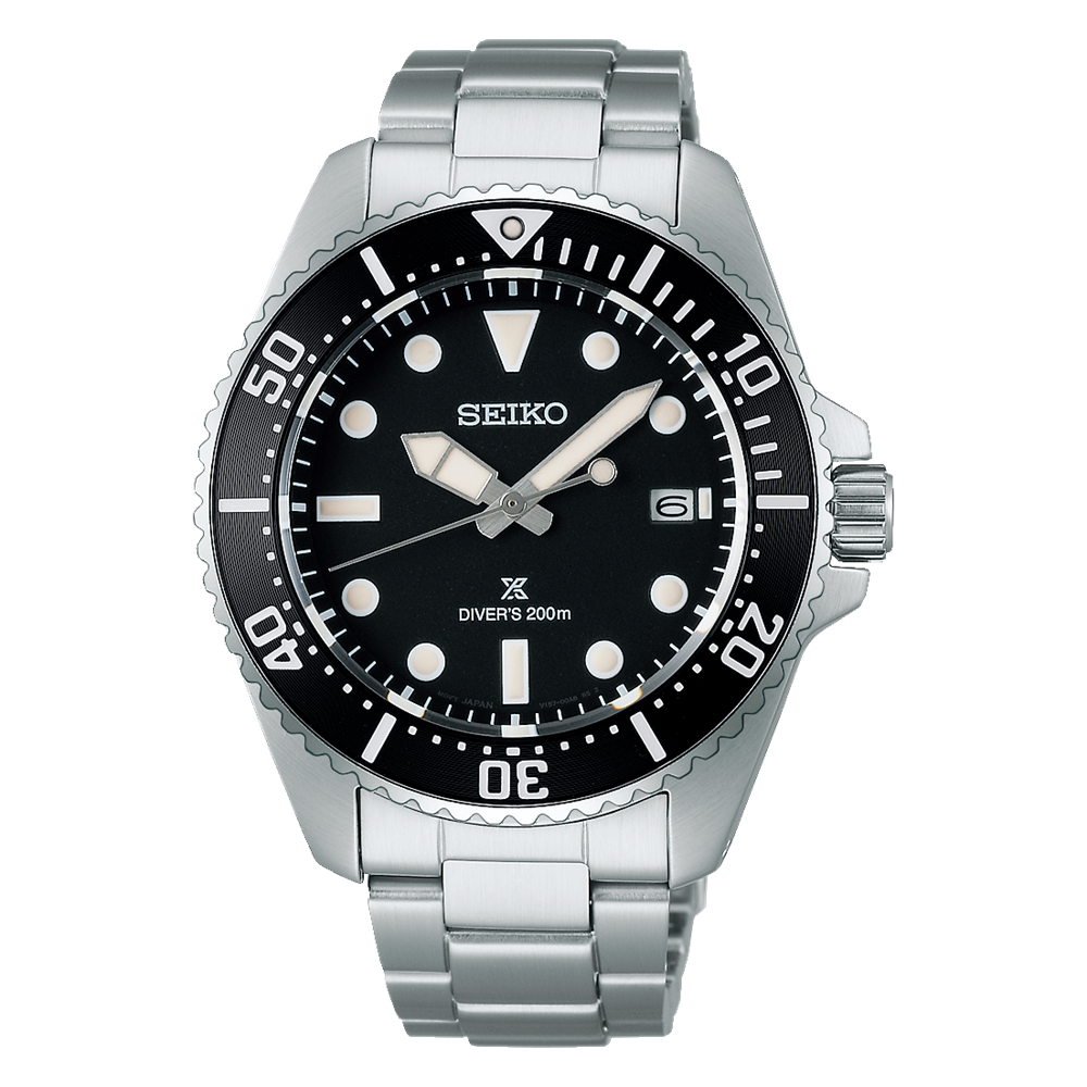 Seiko Prospex Sea 41 MM SS Automatic Black Dial Solar Watch SNE597P1