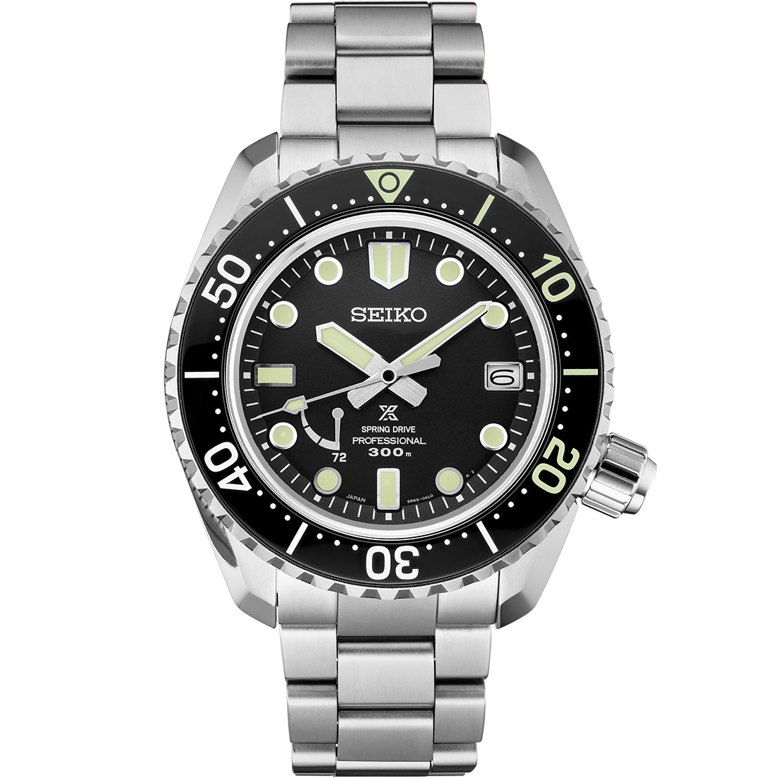 Seiko Prospex LX Line Spring Drive Stainless steel 44.8 MM Black Dial Watch SNR029J1