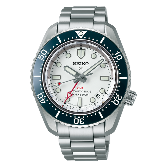 Seiko Prospex Sea 1968 Heritage Diver's GMT Watch Stainless Steel 42 MM White Dial Watch SPB519J1