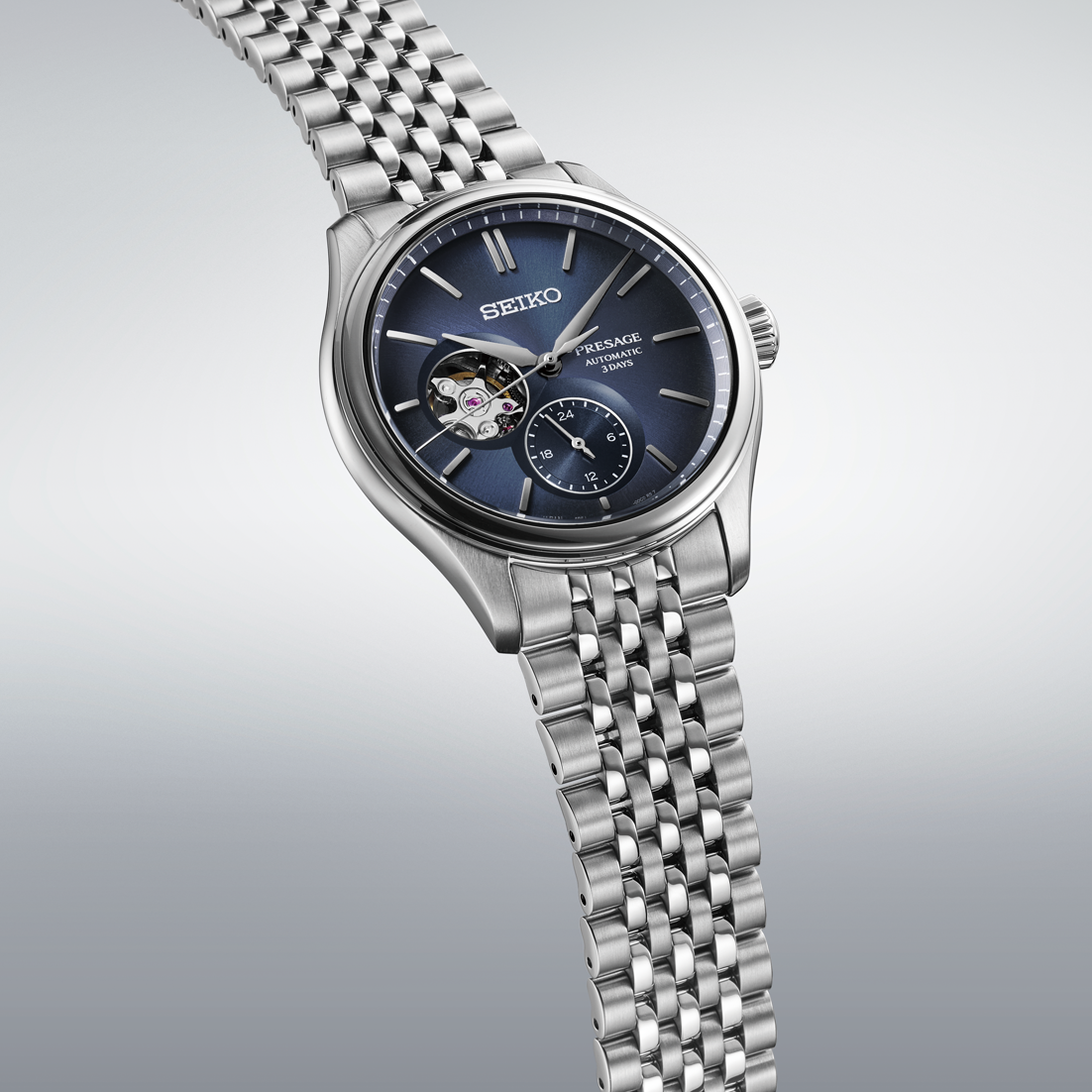 Seiko Presage Classic Series Automatic 40.2 MM Stainless Steel Blue Dial Watch SPB527J1