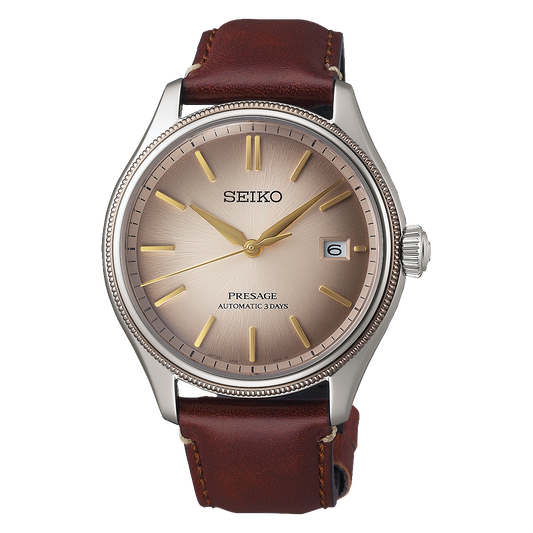 Seiko Presage Classic Series LE Automatic 40.2 MM Upcycled Leather Strap Watch SPB529J1