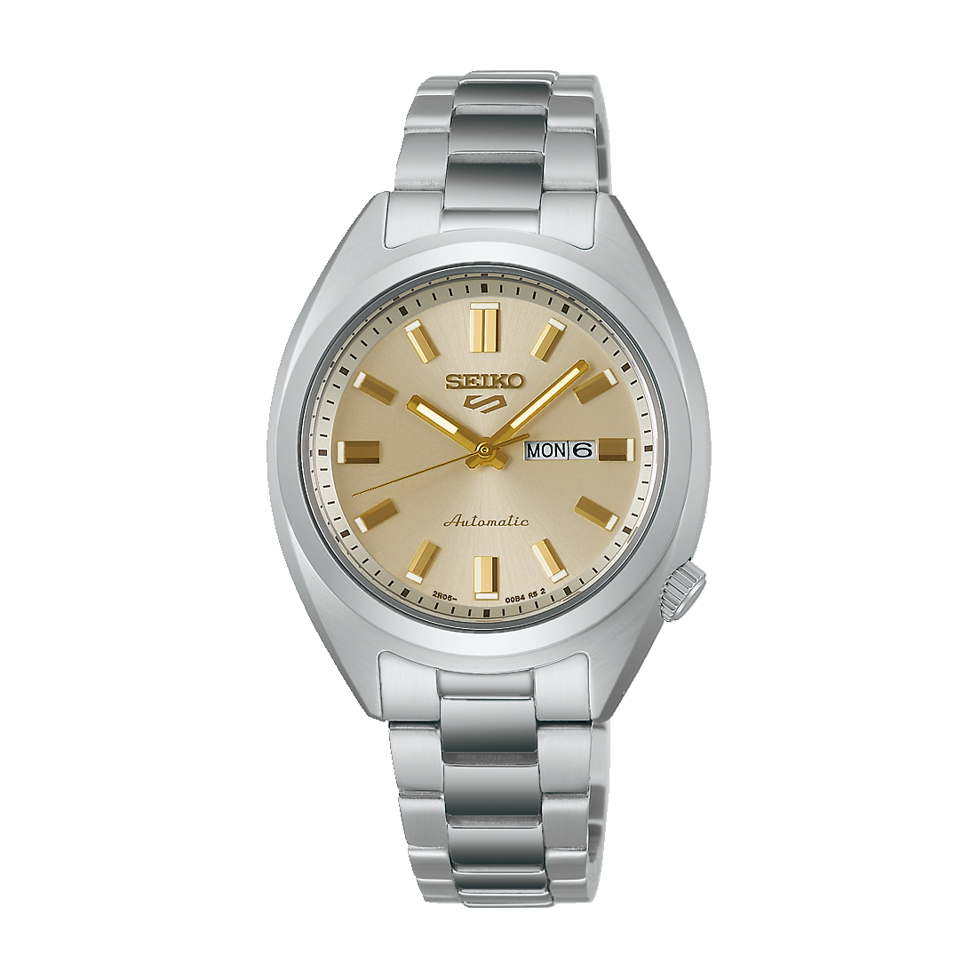 Seiko 5 Sports SNXS Series 32 MM SS Gold Dial Automatic Watch SRE023K1