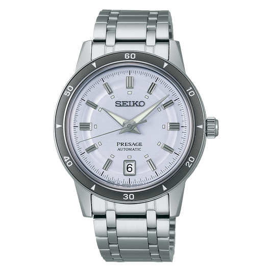 Seiko Presage 60's Style Stainless Steel 39.5 MM Automatic Watch SRPL73J1
