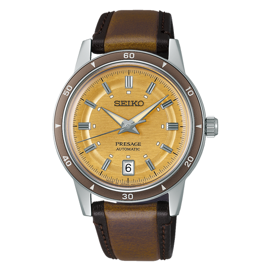 Seiko Presage 60's Style Stainless Steel 39.5 MM Automatic Watch SRPL75J1