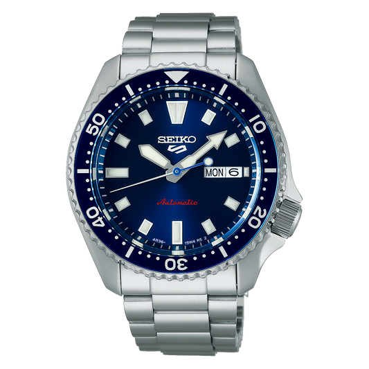 Seiko SKX 5 Sports Series 42.5 MM Stainless Steel Blue Dial Automatic Watch SRPL83K1