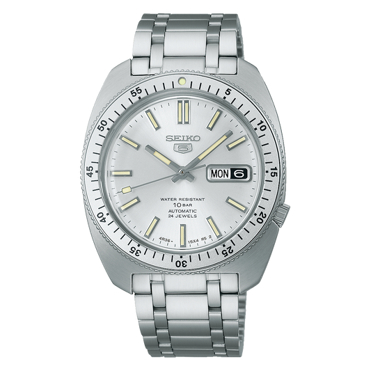 Seiko SKX 5 Sports Series 38.2 MM SS Silver Dial Automatic Watch SRPL91K1