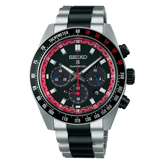 Seiko Prospex Speedtimer Solar Chronograph Datsun 240Z LE 41.4 MM Watch SSC957P1