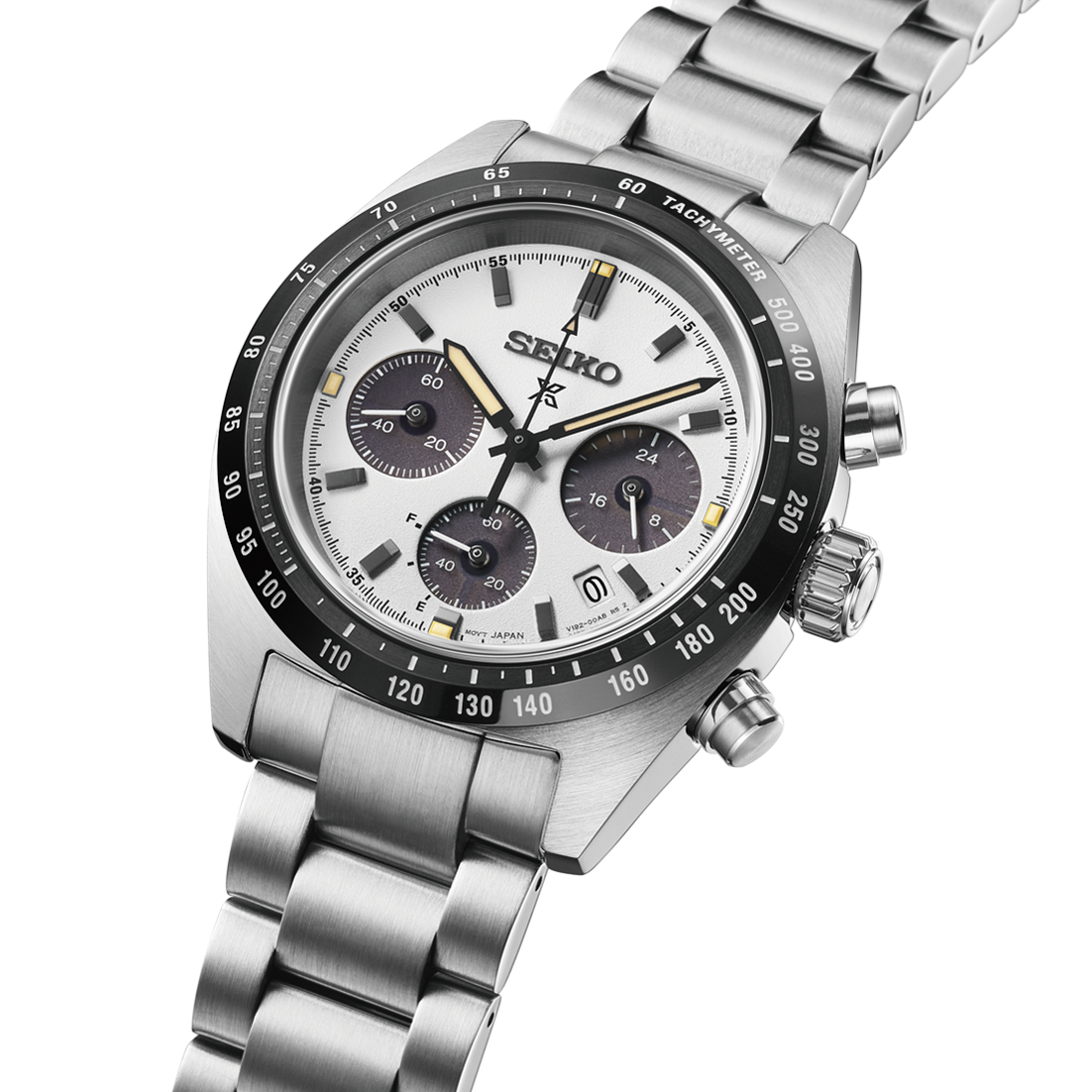 Seiko Prospex Speedtimer Solar Chronograph 39 MM White Dial Watch SSC961P1