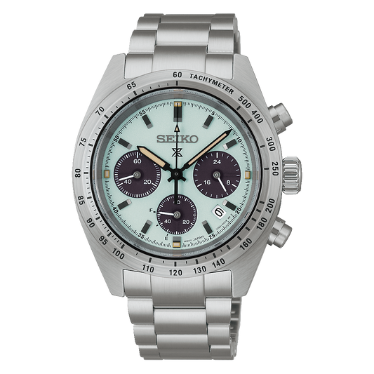 Seiko Prospex Speedtimer Solar Chronograph 39 MM Mint Dial Watch SSC965P1