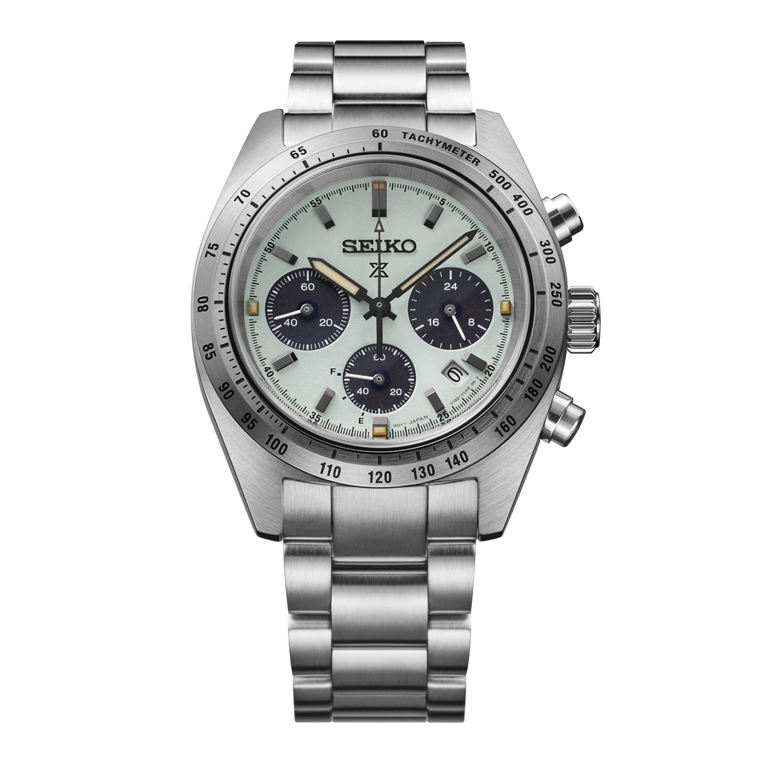 Seiko Prospex Speedtimer Solar Chronograph 39 MM Mint Dial Watch SSC965P1