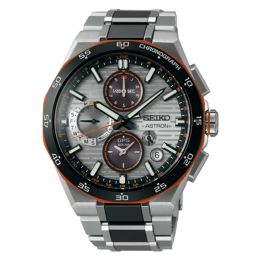 Seiko Astron GPS Solar LE Titanium 43.3 MM Grey Dial Watch SSH183J1
