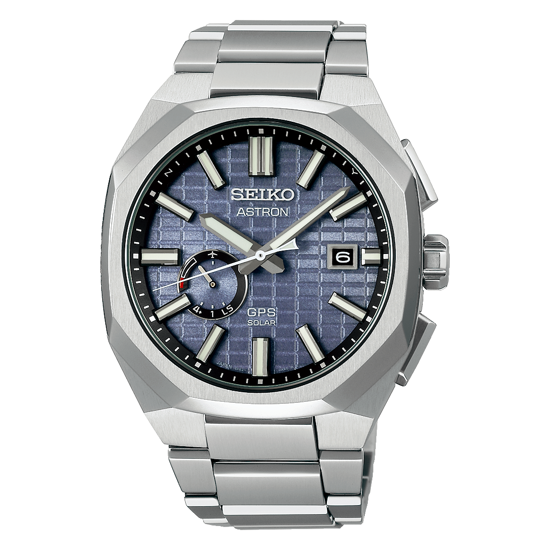 Seiko Astron Stainless Steel GPS Solar41.2 MM Blue Dial Watch SSJ013J1