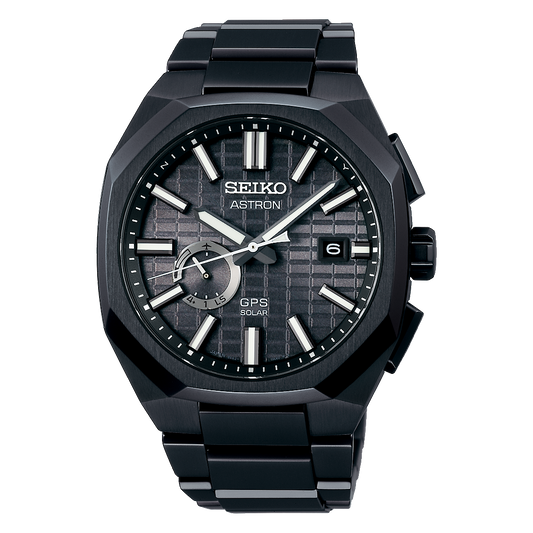 Seiko Astron GPS Solar Titanium 41.2 MM Black Dial Watch SSJ015J1