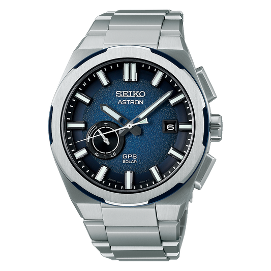 Seiko Astron GPS Solar Titanium 42 MM Dark Blue Dial Watch SSJ023J1
