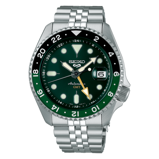 Seiko 5 Sport SKX Series 42.5 MM GMT SS Green Dial Automatic Watch SSK035K1