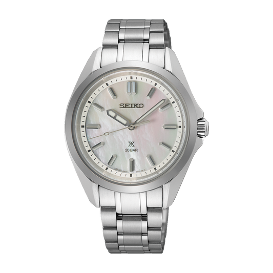 Seiko Prospex Sea Stainless Steel 34 MM White Dial Watch SUR605J1