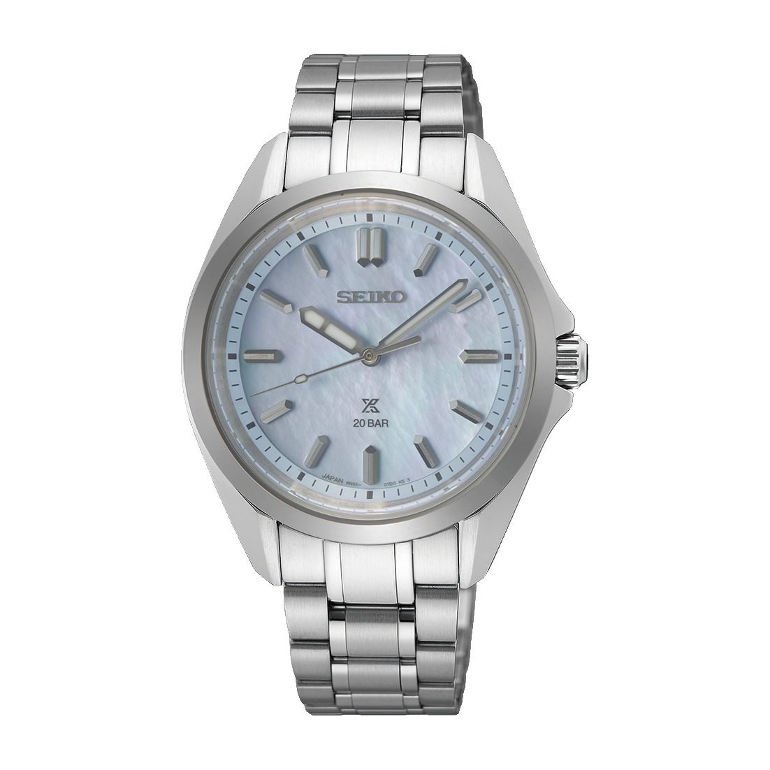 Seiko Prospex Sea Stainless Steel 34 MM Light Blue Dial Watch SUR607J1