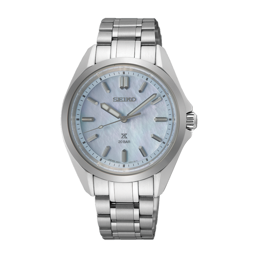 Seiko Prospex Sea Stainless Steel 34 MM Light Blue Dial Watch SUR607J1