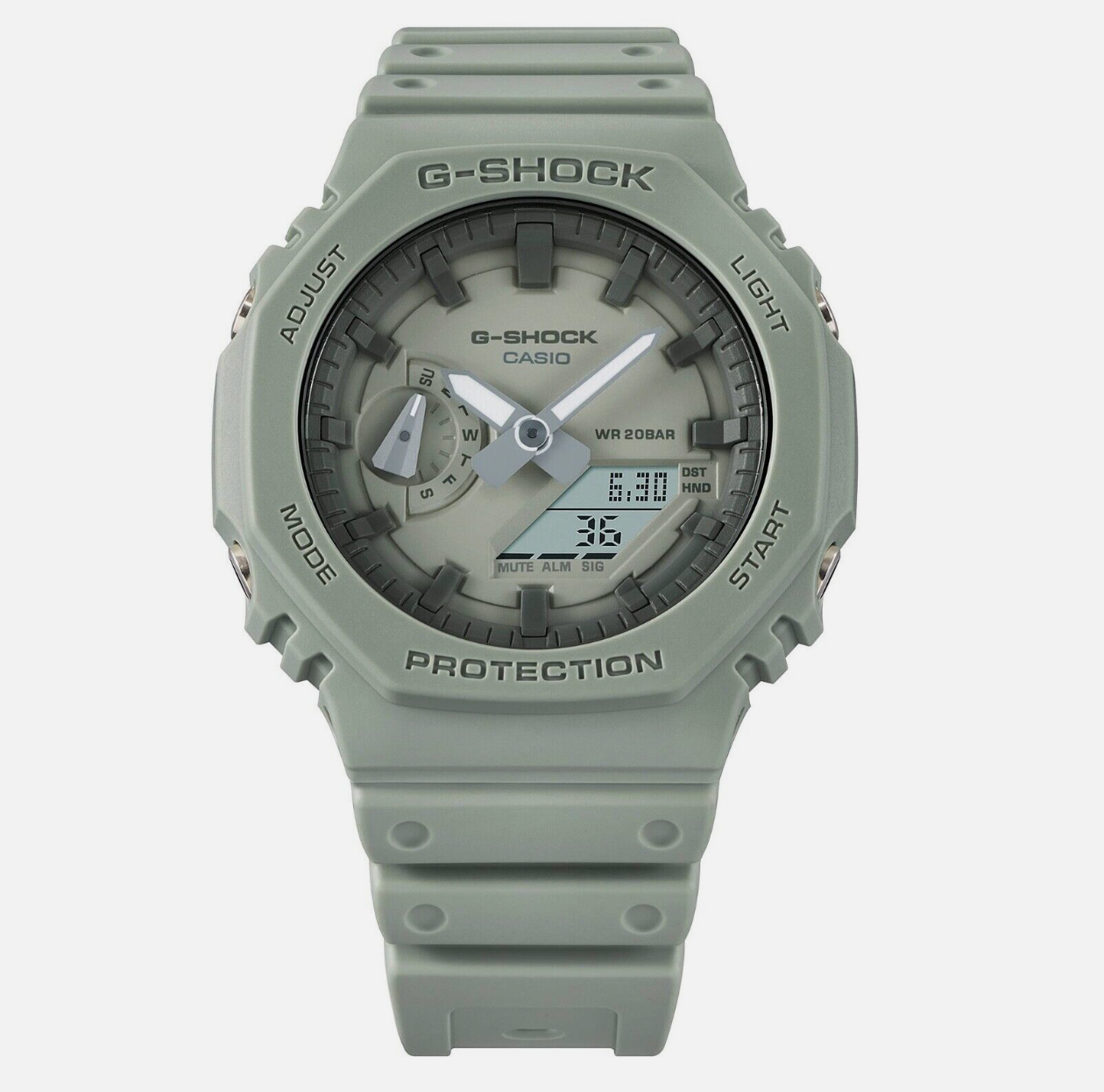 Casio G-Shock Analog Digital Khaki Resin Watch - GA-2100NC-3