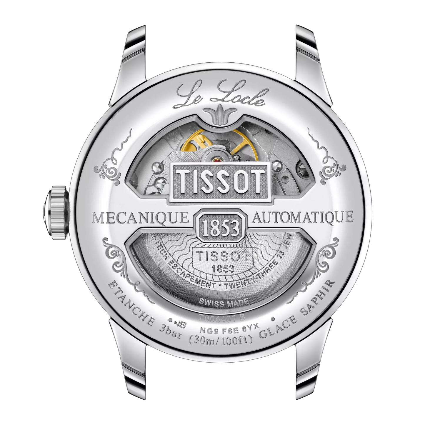 Tissot Le Locle Powermatic 80 Open Heart 39.3 MM SS Automatic Silver Dial Watch T006.407.16.033.01