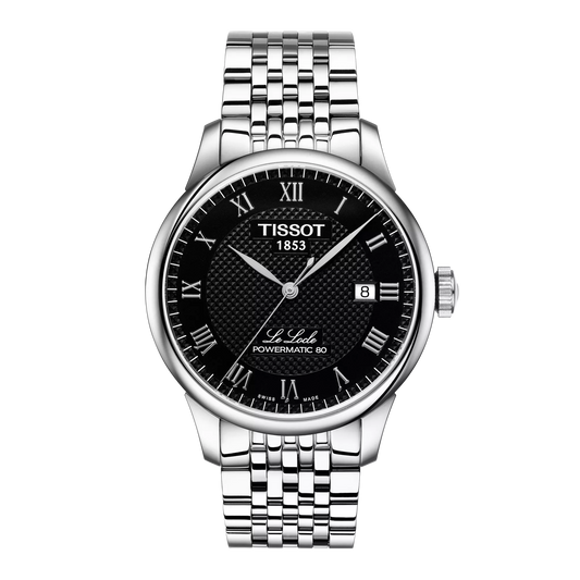 Tissot Le Locle Powermatic 80 39.3 MM SS Automatic Black Dial Watch T006.407.11.053.00
