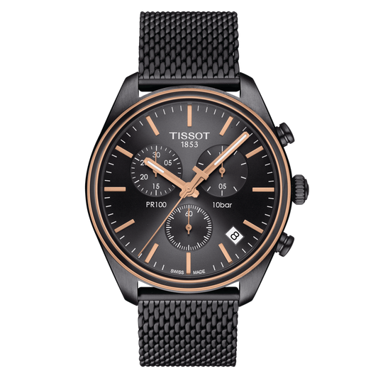 Tissot PR 100 Chronograph 41 MM SS Quartz Anthracite Dial Watch T101.417.23.061.00