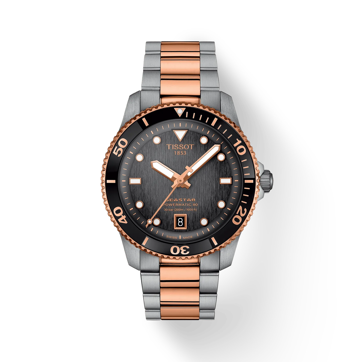 Tissot Seastar 1000 Powermatic 80 40 MM Automatic Grey-Black Dial Watch T120.807.22.051.01