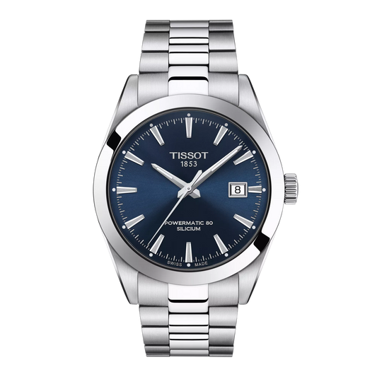 Tissot Gentleman Powermatic 80 Silicium 40 MM SS Automatic Blue Dial Watch T127.407.11.041.00