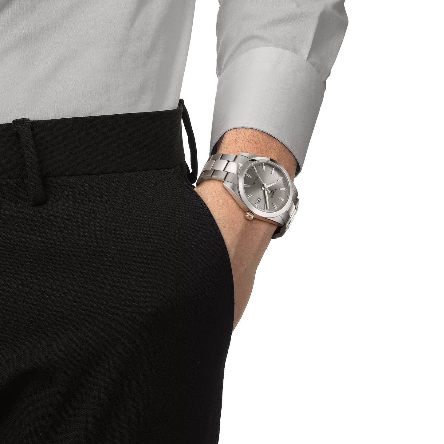 Tissot Gentleman Titanium 40 MM Quartz EOL Grey Dial Watch T127.410.44.081.00