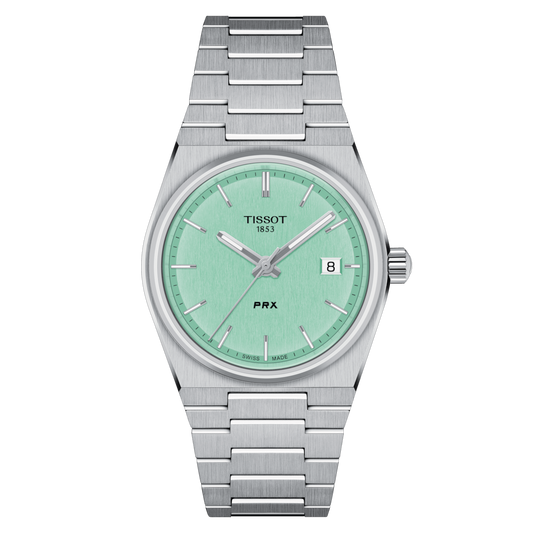 Tissot PRX 35MM SS Mint Green Quartz Watch T137.210.11.091.00