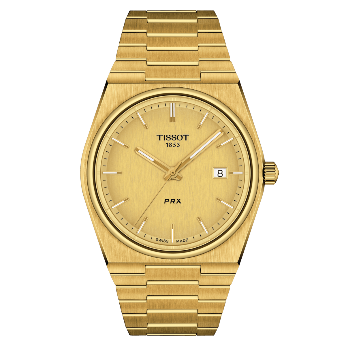 TISSOT PRX 40 MM STAINLESS GOLD COLOR QUARTZ WATCH - T137.410.33.021.00