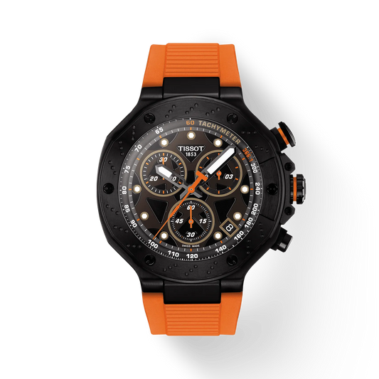 Tissot T-Race Quartz EOL Chronograph 45 MM Black Dial Watch T141.417.37.051.02