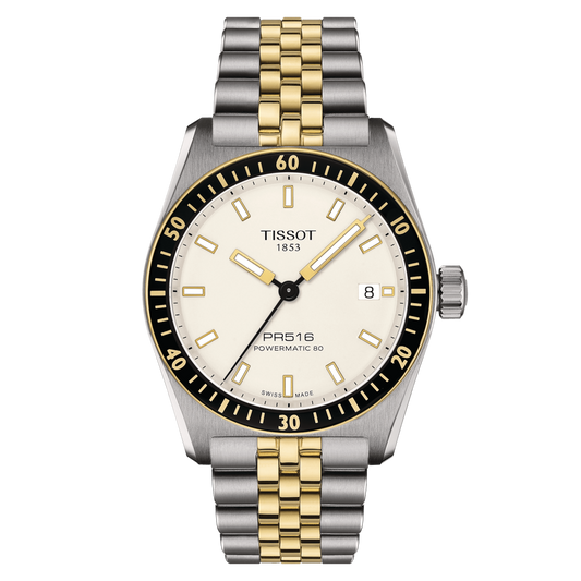 Tissot PR516 Powermatic 38 MM SS Automatic White Dial Watch T149.407.22.011.00