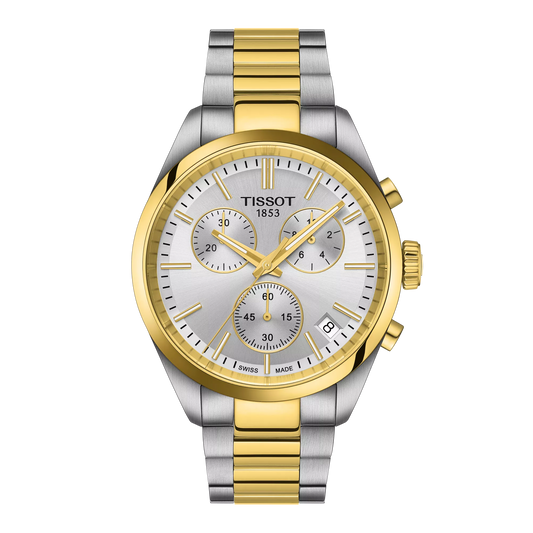 Tissot PR 100 Chronograph Quartz Movement 40 MM Silver Dial Watch T150.417.22.031.00