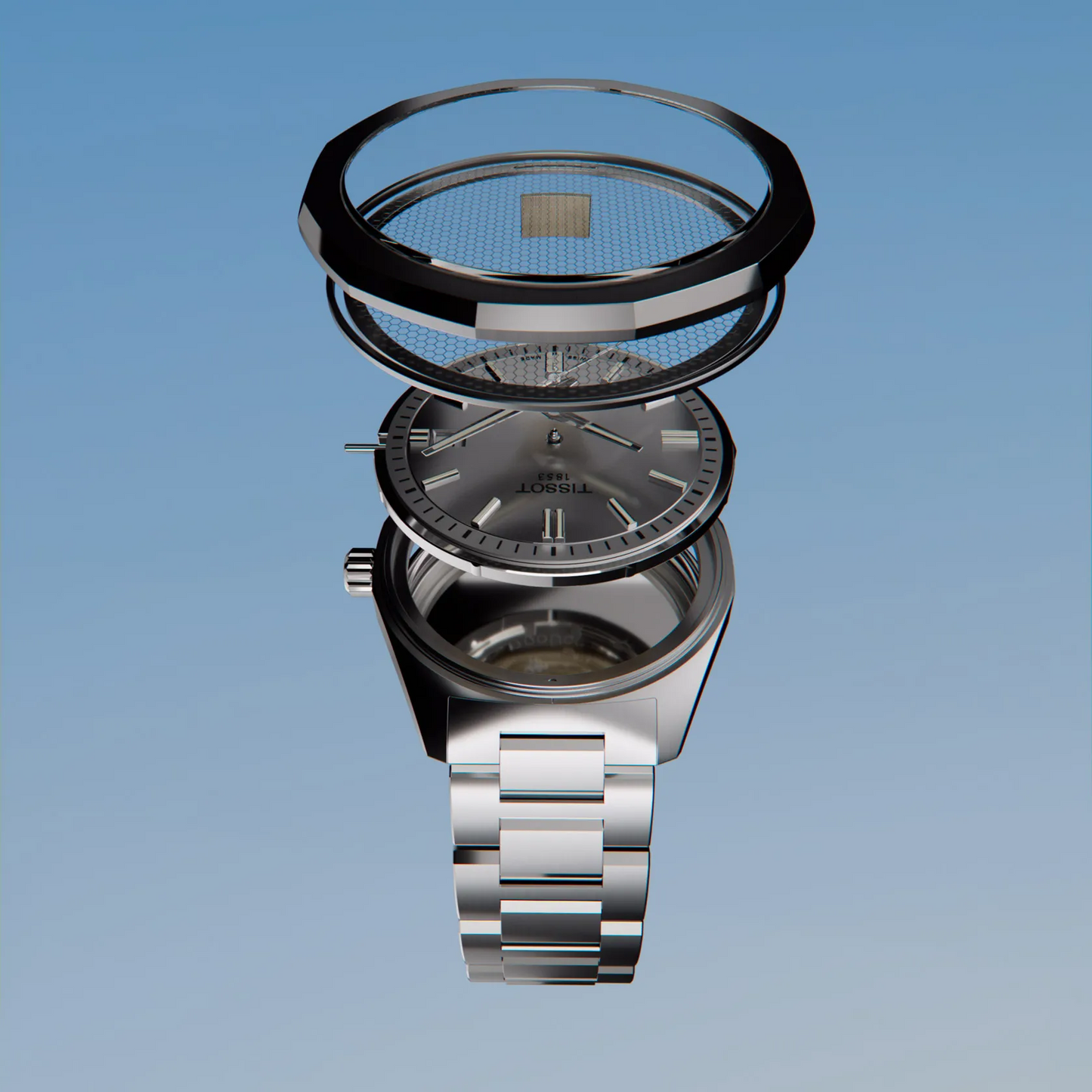 Tissot PRC 100 Solar-Powered Quartz 39 MM Silver Dial Watch T151.422.11.031.00