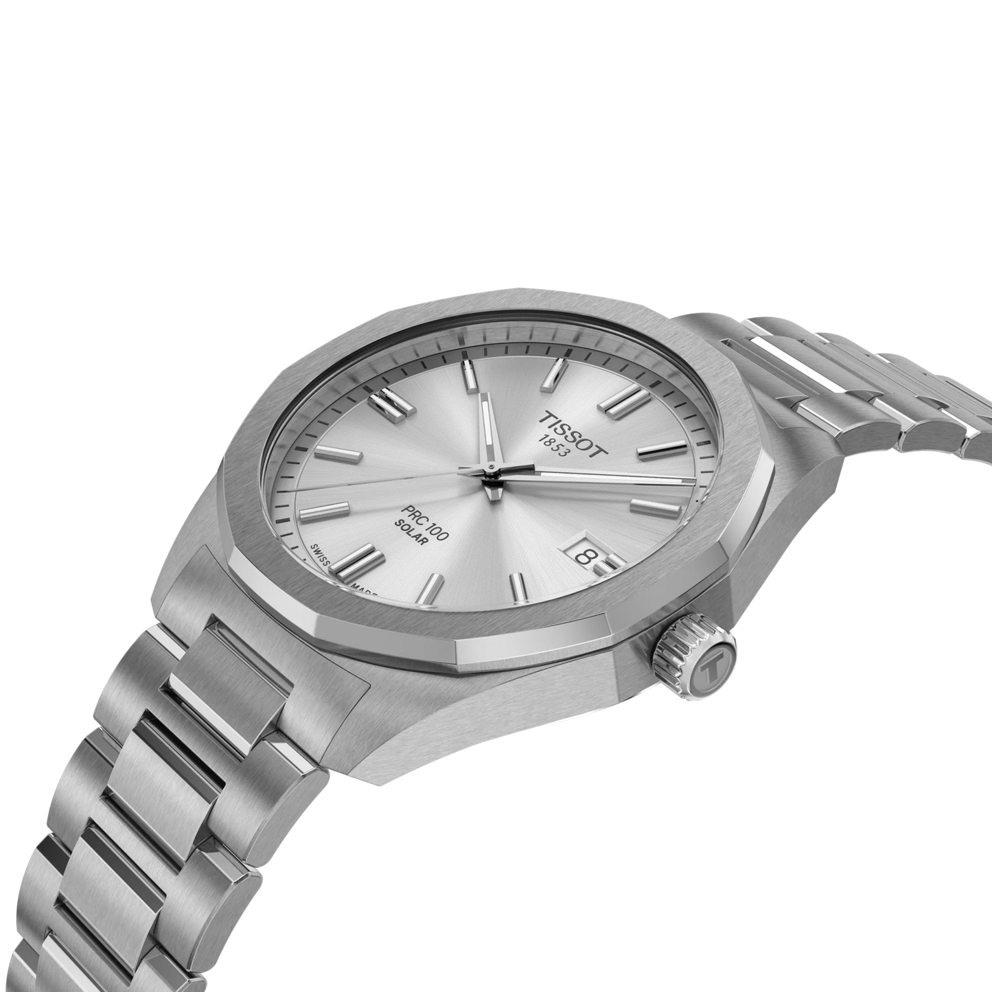 Tissot PRC 100 Solar-Powered Quartz 39 MM Silver Dial Watch T151.422.11.031.00