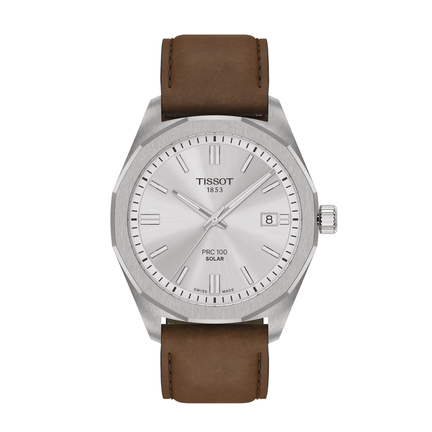 Tissot PRC 100 Solar-Powered Quartz 39 MM Silver Dial Watch T151.422.16.031.00