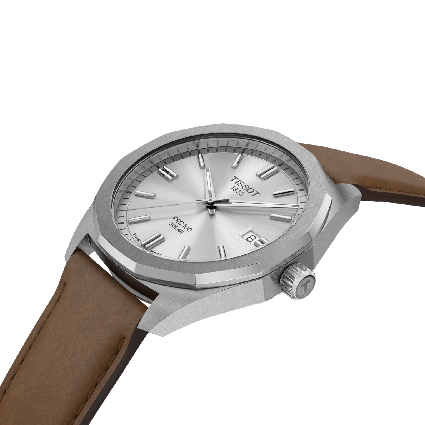 Tissot PRC 100 Solar-Powered Quartz 39 MM Silver Dial Watch T151.422.16.031.00