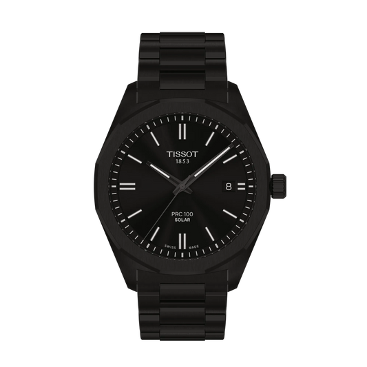 Tissot PRC 100 Solar-Powered Quartz 39 MM Black Dial Watch T151.422.33.051.00