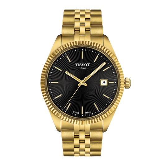 Tissot Ballade Quartz Movement 40MM Black Dial Gold Watch T156.410.33.051.00