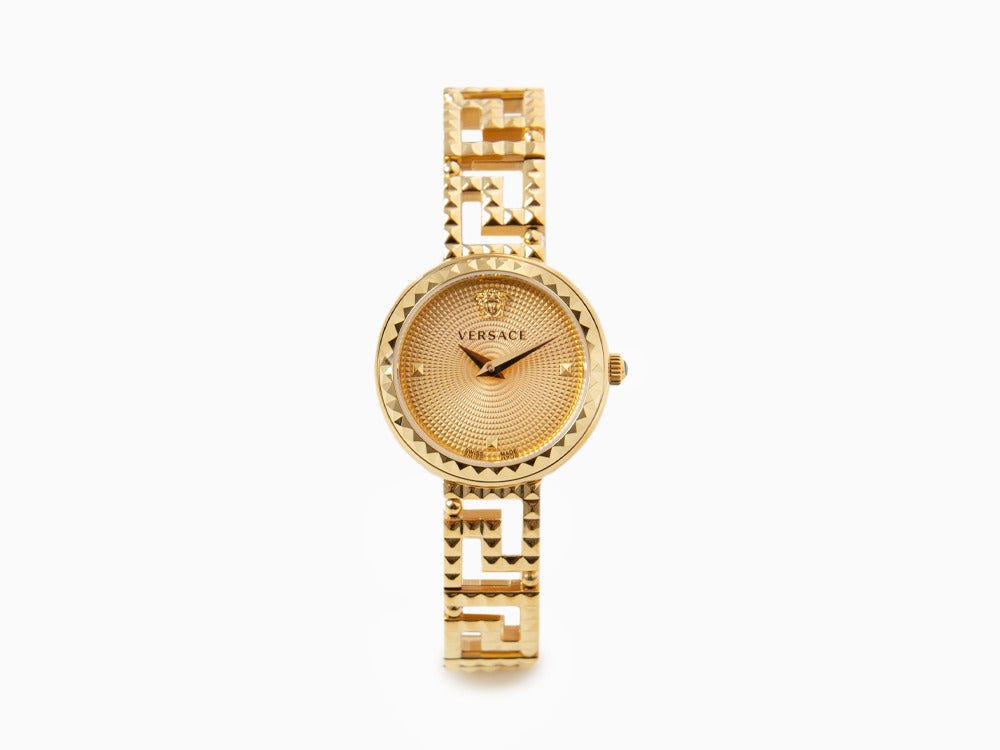 Versace Greca Goddess 28mm PVD Gold Golden Dial VE7A00323