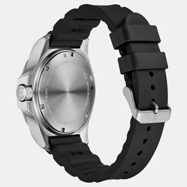 Victorinox I.N.O.X. Analog Quartz 43 MM Black Matt Dial Watch 241682.1