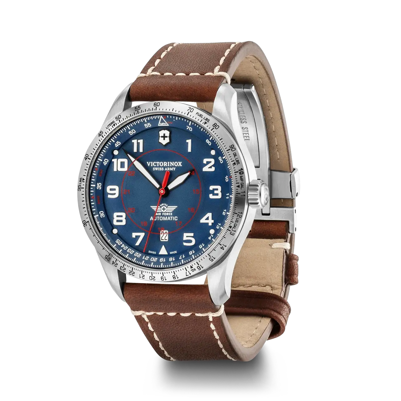 Victorinox AirBoss Mechanical 42 MM Stainless Steel Blue Dial Watch 241887