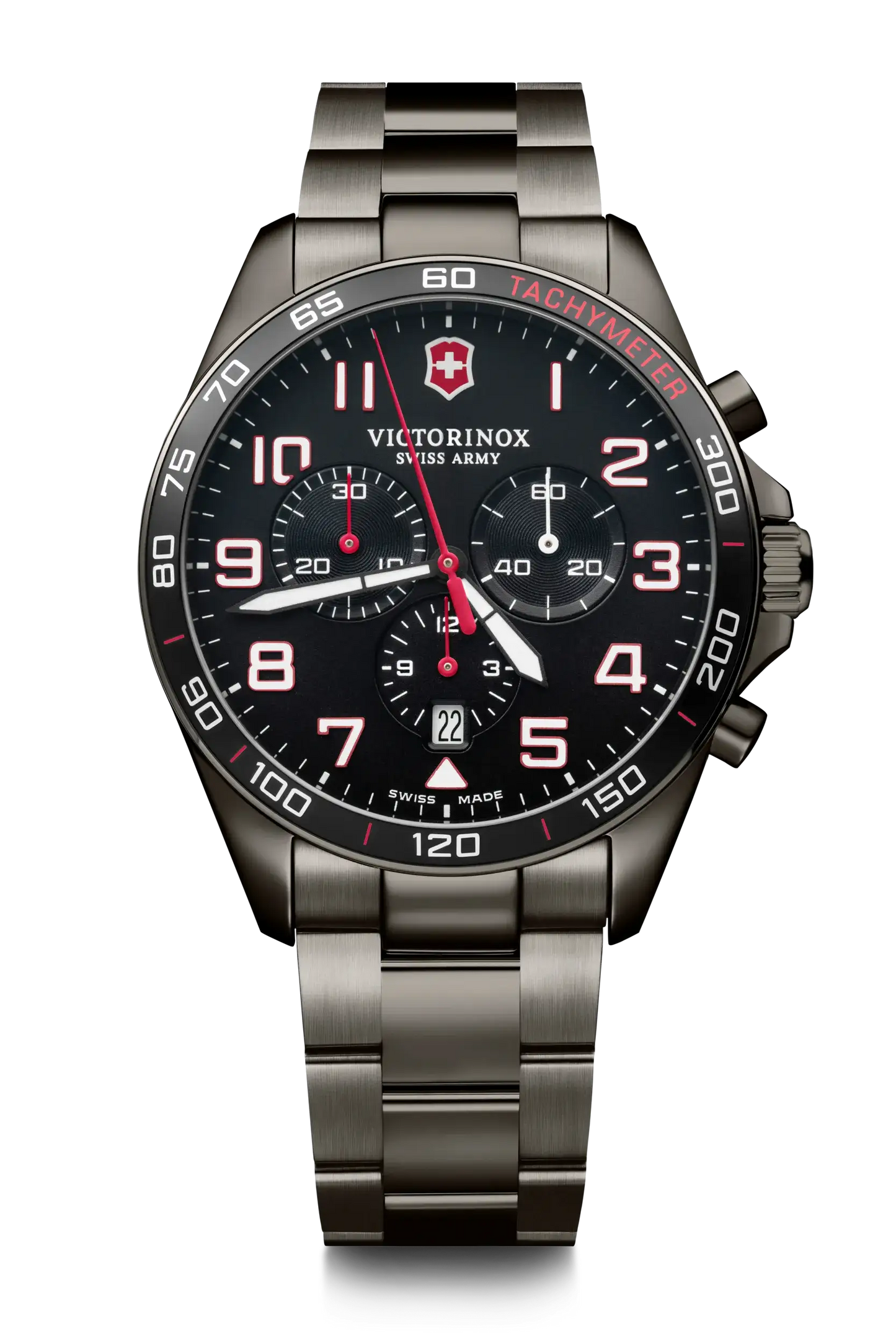 Victorinox FieldForce Sport Chronograph 42 MM Analog Quartz Black Dial Watch 241890