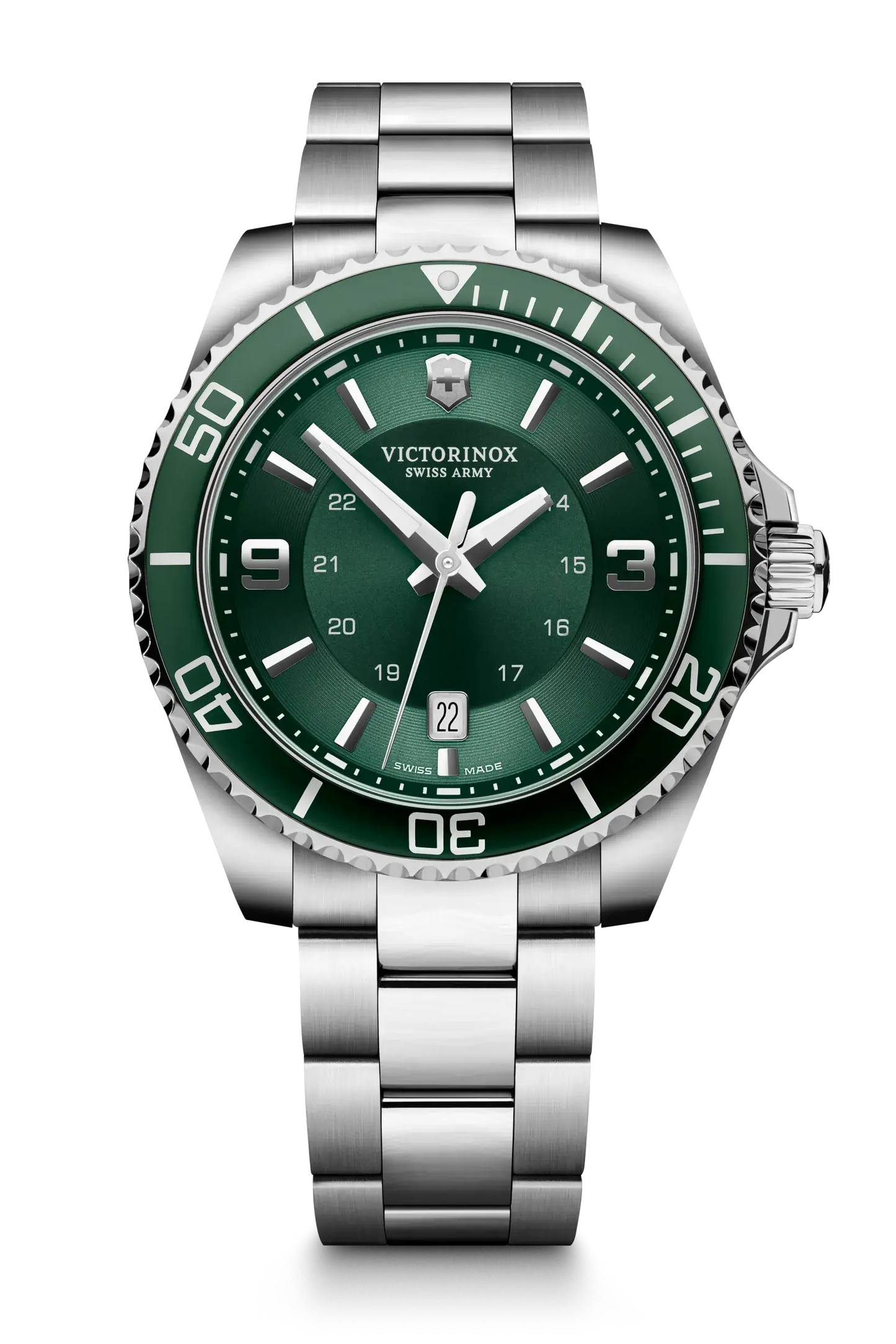 Victorinox Maverick Large 43 MM SS Analog Quartz Green Dial Watch 241934