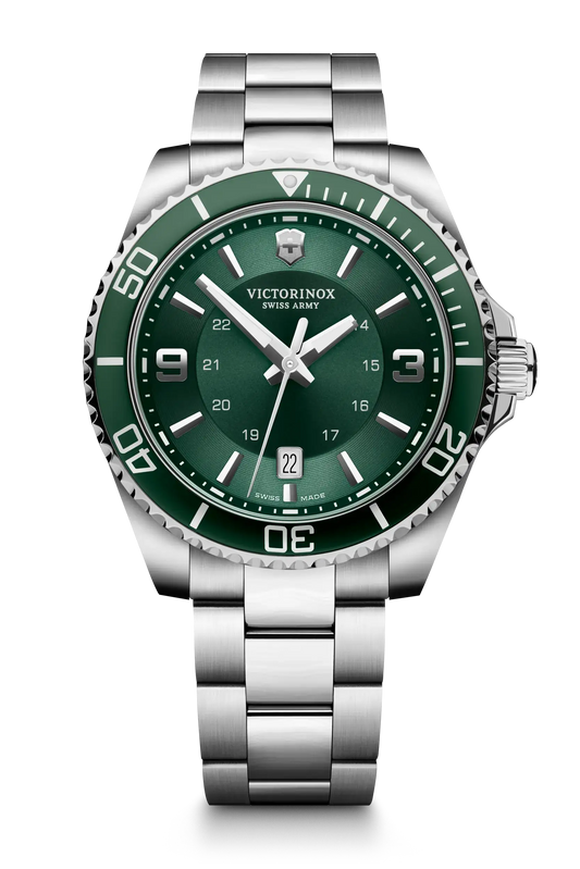 Victorinox Maverick Large 43 MM SS Analog Quartz Green Dial Watch 241934
